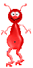 red alien dancer