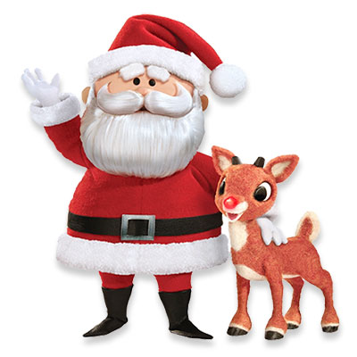 Santa with Rudolph