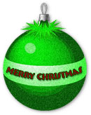 Christmas ornament with Merry Christmas