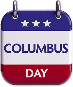 Columbus Day sign