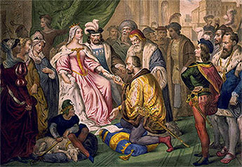 Columbus and queen Isabella