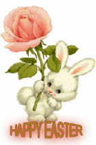 easter bunny says Happy Easter
