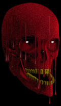 bright skull animated background