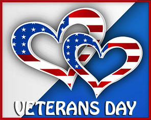 Veterans Day with hearts