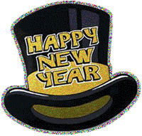 Happy New Year top hat animated