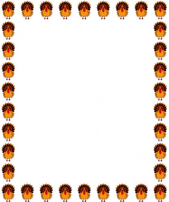 thanksgiving holiday borders for word documents