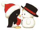 snowman and penguin