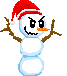 grumpy snowman