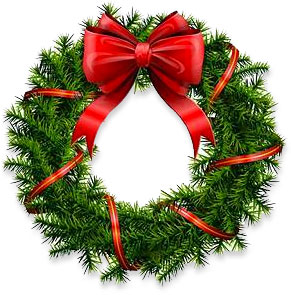 green Christmas wreath