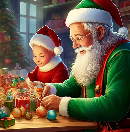elf and Santa