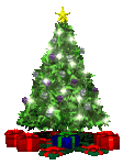 Christmas tree animated with presents