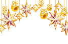 animated decorations including stars and ornaments