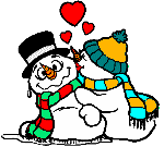 snowman and snowwoman
