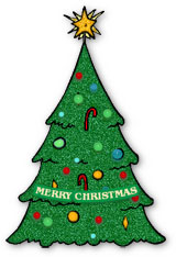 Merry Christmas tree clipart