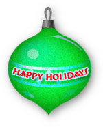 Happy Holidays ornament