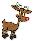 happy rudolph with flashing nose