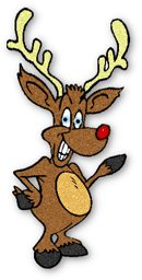 a smiling rudolph