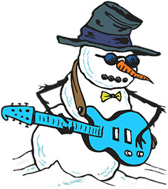 snowman and his guitar
