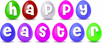 Happy Easter eggs clipart