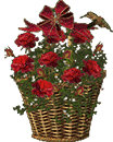 basket full of flowers