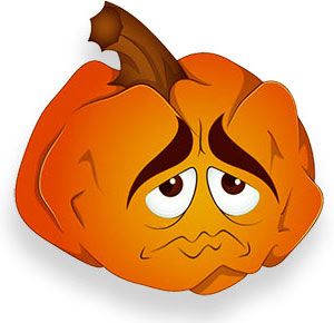 sad jack-o'-lantern