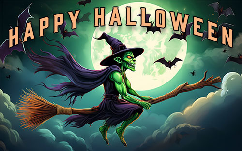 witch flying