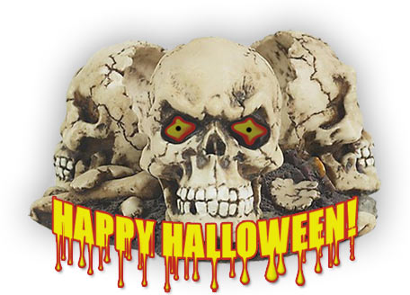 happy halloween 3 skulls