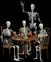 skeletons having a party