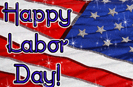 American flag Labor Day