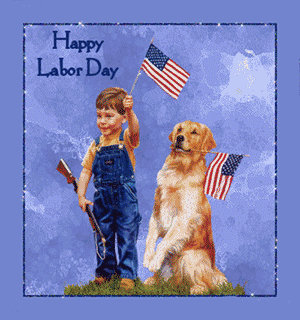 Happy Labor Day dog