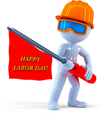 3D worker on Labor Day