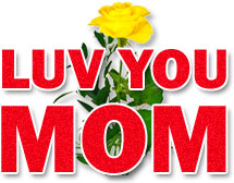 luv you mom yellow rose