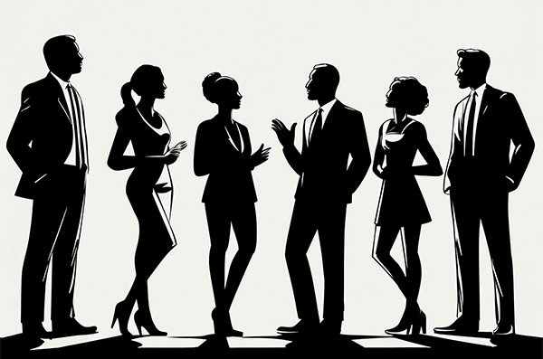 people talking