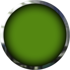 green button with chrome frame
