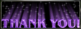 thank you purple with glitter