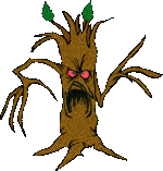 grumpy tree with 2 leaves left - gif image