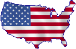 US Flag Map - transparent