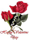 Happy Valentine Dat with animated roses