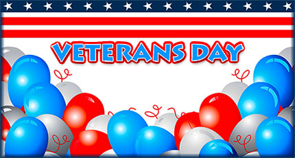 Veterans Day with balloons